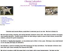 Tablet Screenshot of charmlabradors.com